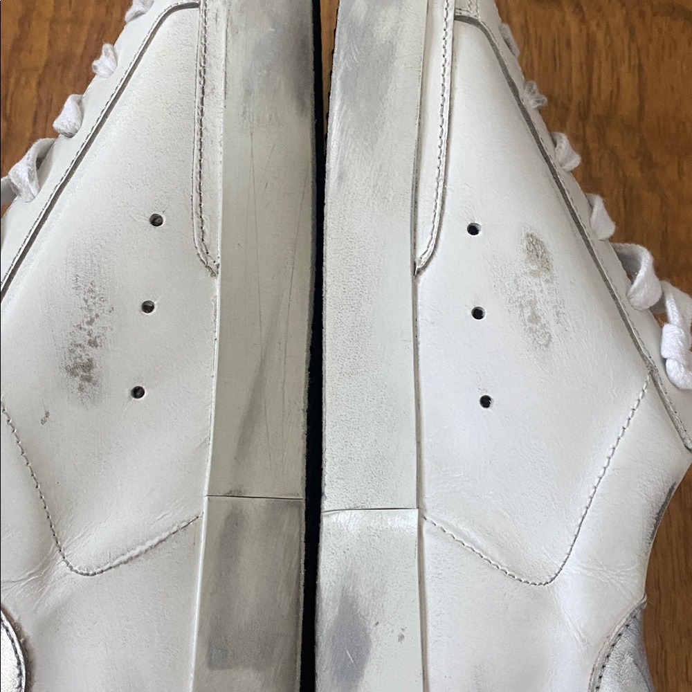 BNWT Golden Goose Superstar Sneakers white/olive green/silver - Picture 10 of 16